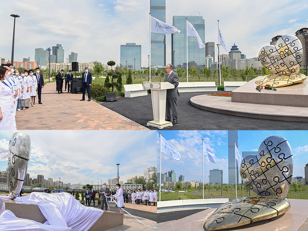 Касым-Жомарт Токаев принял участие в церемонии открытия мемориала «Алтын жүрек»