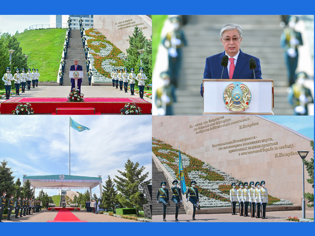 Қасым-Жомарт Тоқаев Мемлекеттік ту көтеру рәсіміне қатысты