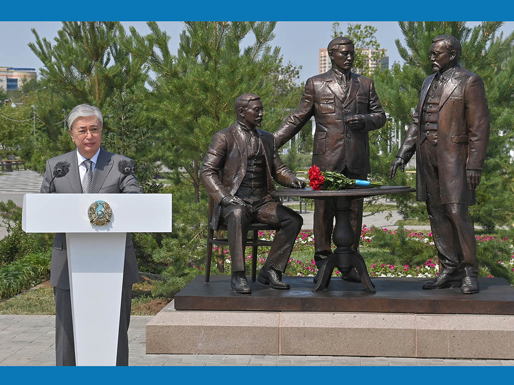 The Head of state took part in the opening ceremony of the monument to the leaders of the Alash movement