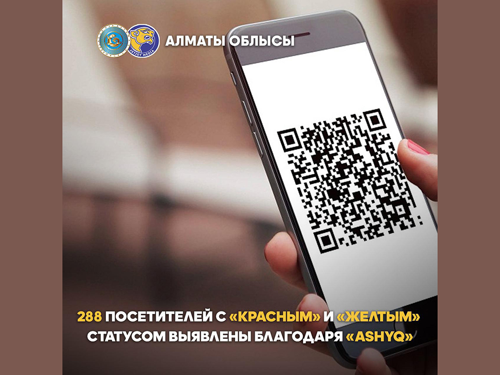 288 посетителей с «красным» и «желтым» статусом выявлены благодаря «Ashyq»
