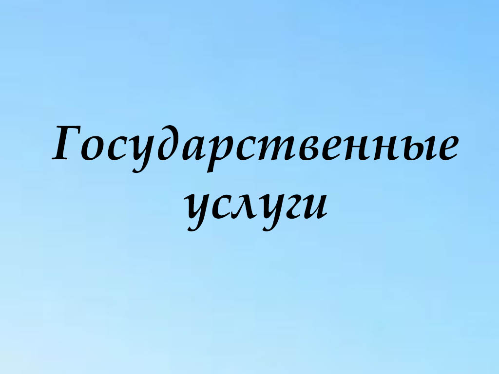 Государственные услуги
