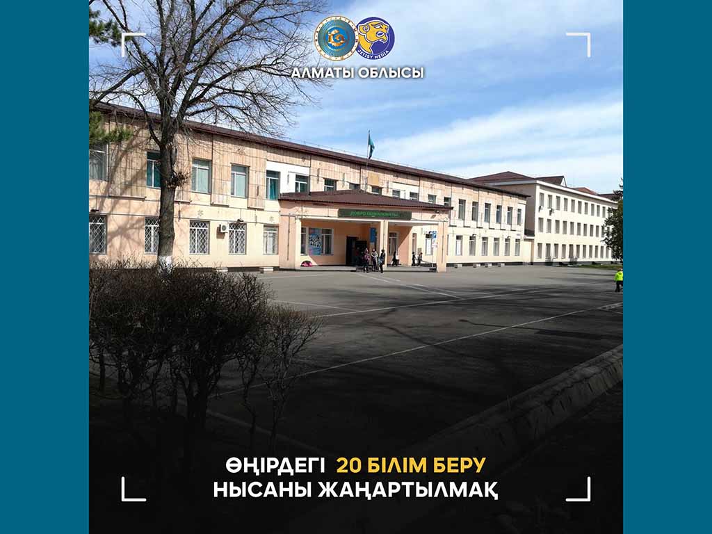 Алматы облысында 20 білім беру нысаны жаңартылмақ