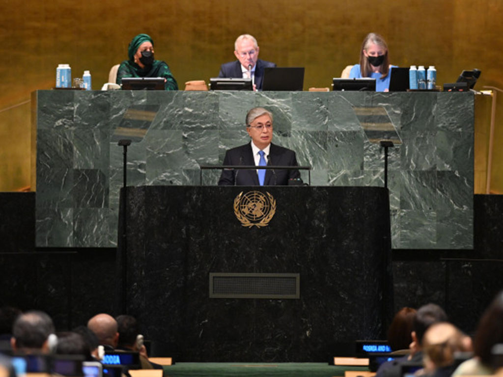 Выступление Президента К.К. Токаева на Общих дебатах в рамках 77-й сессии Генеральной Ассамблеи ООН