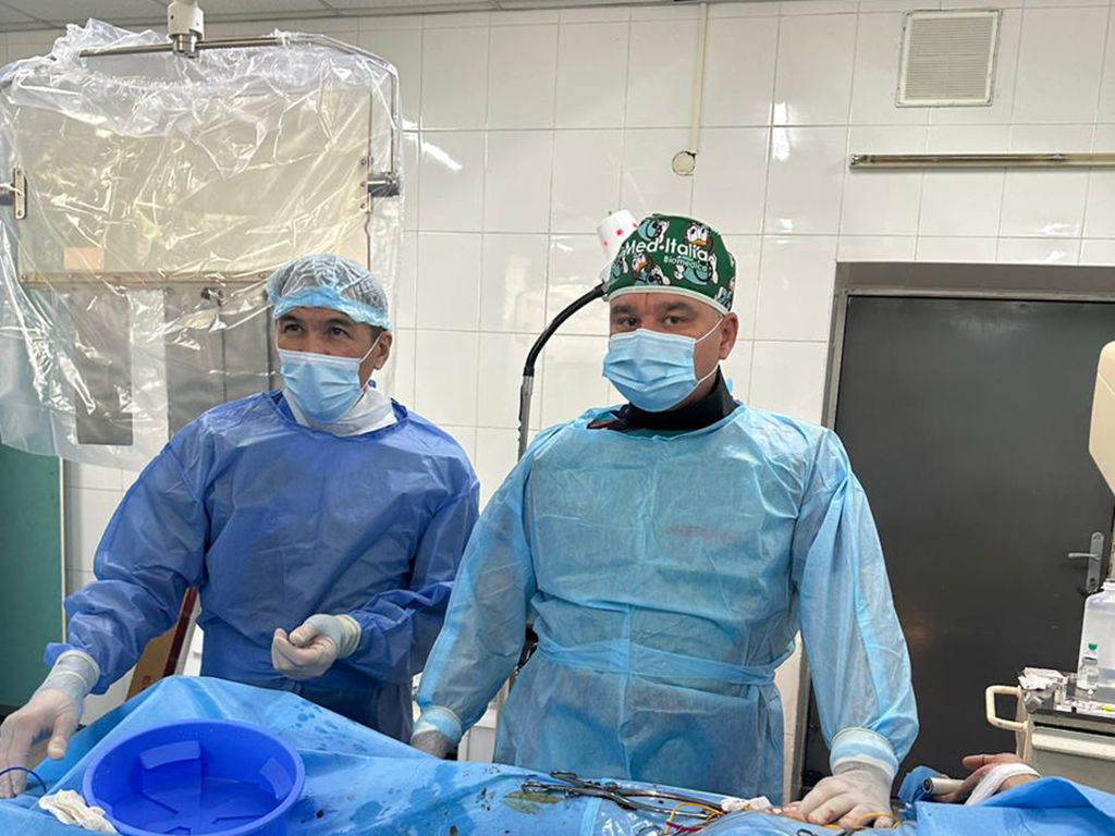 Впервые в Алматинской области проведена операция по имплантации стент-графта в грудную аорту