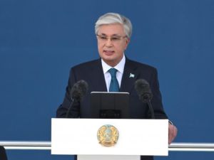 Выступление Президента – Верховного Главнокомандующего Вооруженными Силами Казахстана на военном параде в честь 80-летия Великой Победы