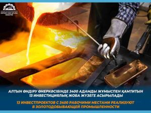 13 инвестпроектов с 3400 рабочими местами реализуют в золотодобывающей промышленности