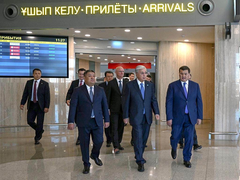 Глава государства осмотрел новый терминал аэропорта «Қорқыт Ата»