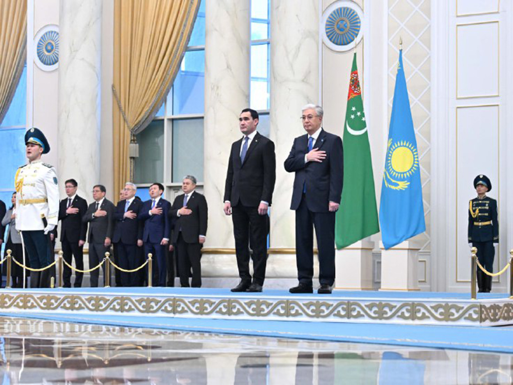 Церемония встречи Президента Туркменистана Сердара Бердымухамедова