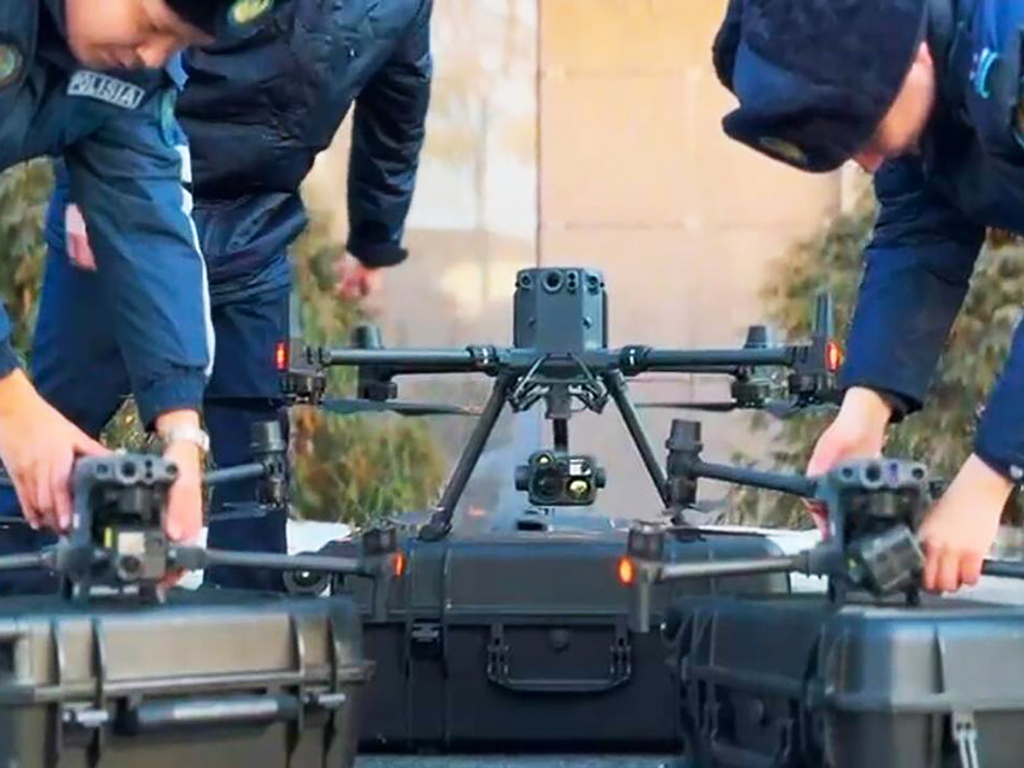 Полиция обеспечивает безопасность с помощью дронов в области Жетісу