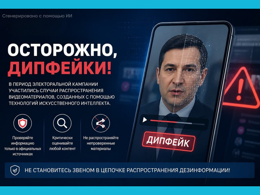 Центр по борьбе с дезинформацией предупреждает о распространении дипфейков в период электоральной кампании