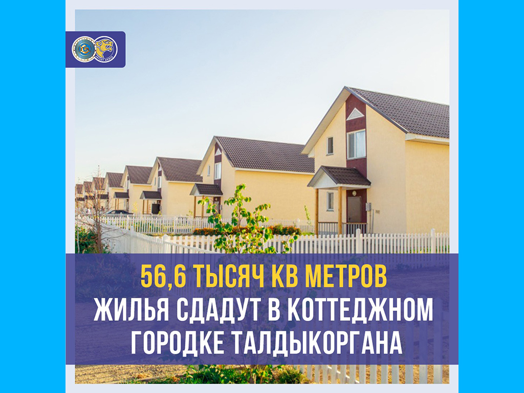56,6 тысяч кв метров жилья сдадут в коттеджном городке Талдыкоргана