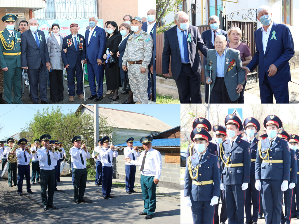 В Алматинской области трогательно поздравили ветеранов ВОВ
