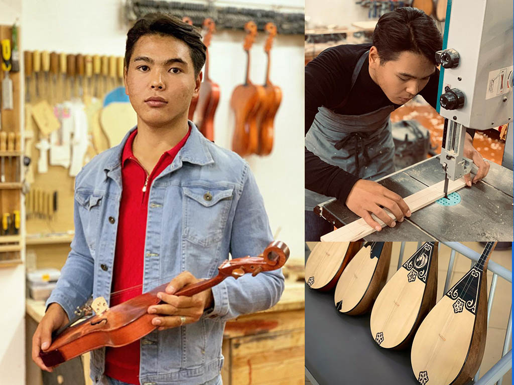 В Алматинской области молодой предприниматель изготавливает 50 видов музыкальных инструментов