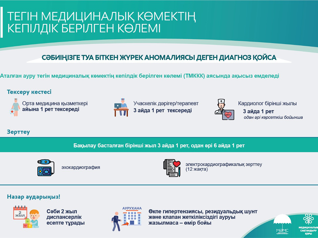 ТУА БІТКЕН ЖҮРЕК АНОМАЛИЯСЫ (ДАМУ АҚАУЛАРЫ)